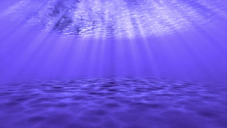 underwater ocean sandy seafloor 3d animation motion graphics reflection sun rays on sandbar visual effect background purple