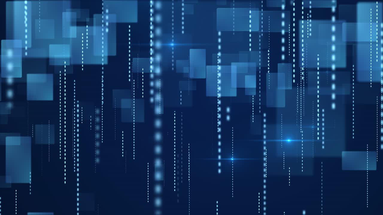 4k 3d flying into digital technologic tunnel motion graphic technology and connection motion