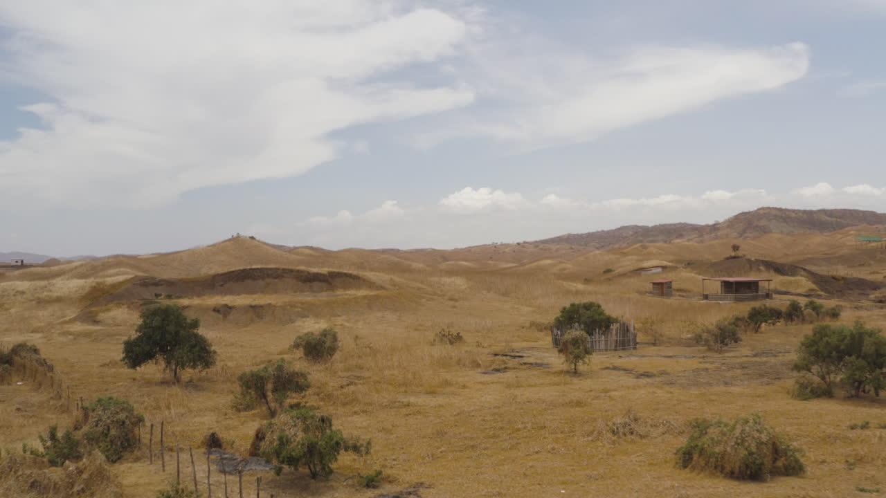 Aerial view of a desert in Peru, drone
