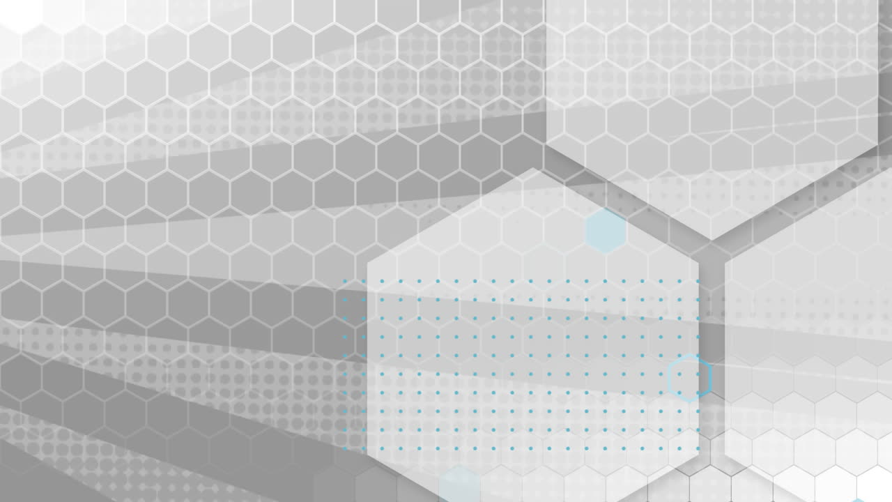 animación del hexágono que describe la malla sobre franjas grises rotativas que se mueven en un bucle sin costuras