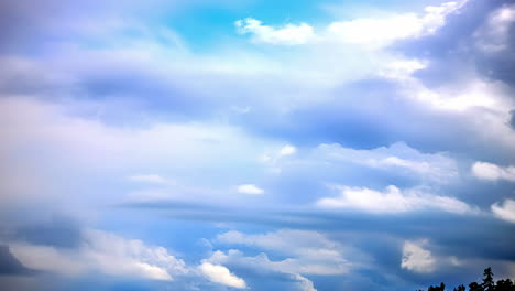 blue and bright white cloudscape time lapse