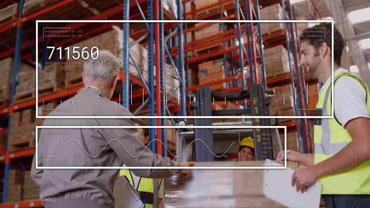 Animation of data processing over diverse workers in warehouse