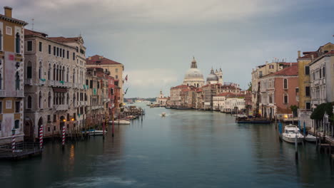 time lapse of venice grand canal skyline in italy