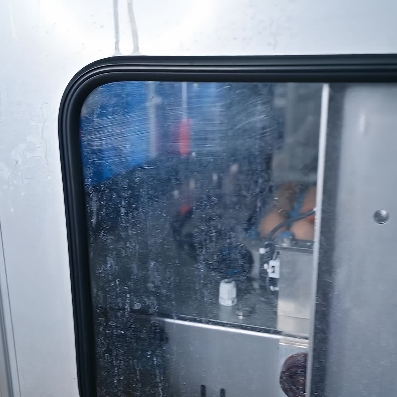 Packaging eggs on a chicken factory. Trays with eggs. Production of fresh eggs in a poultry farm indoors. Food business