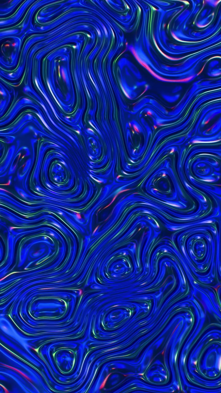 Abstract iridescent liquid metal loop background