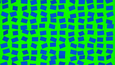 looped animated transition from green screen to blue screen.