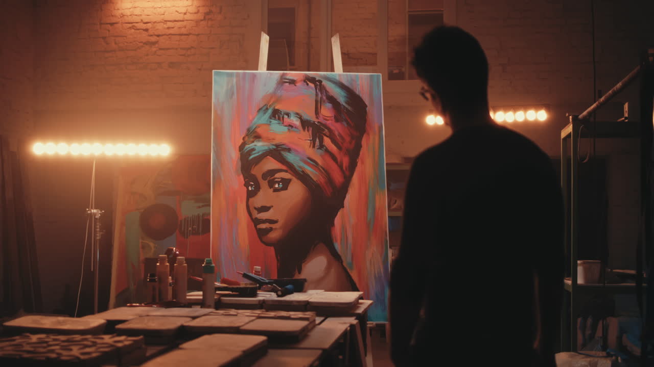 Art Studio with Portrait of a Woman