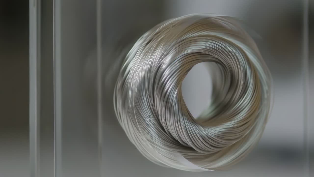 Abstract Silver Wire Circle