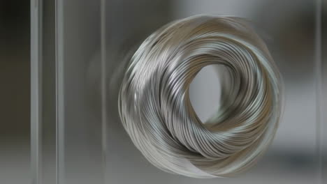 abstract silver wire circle