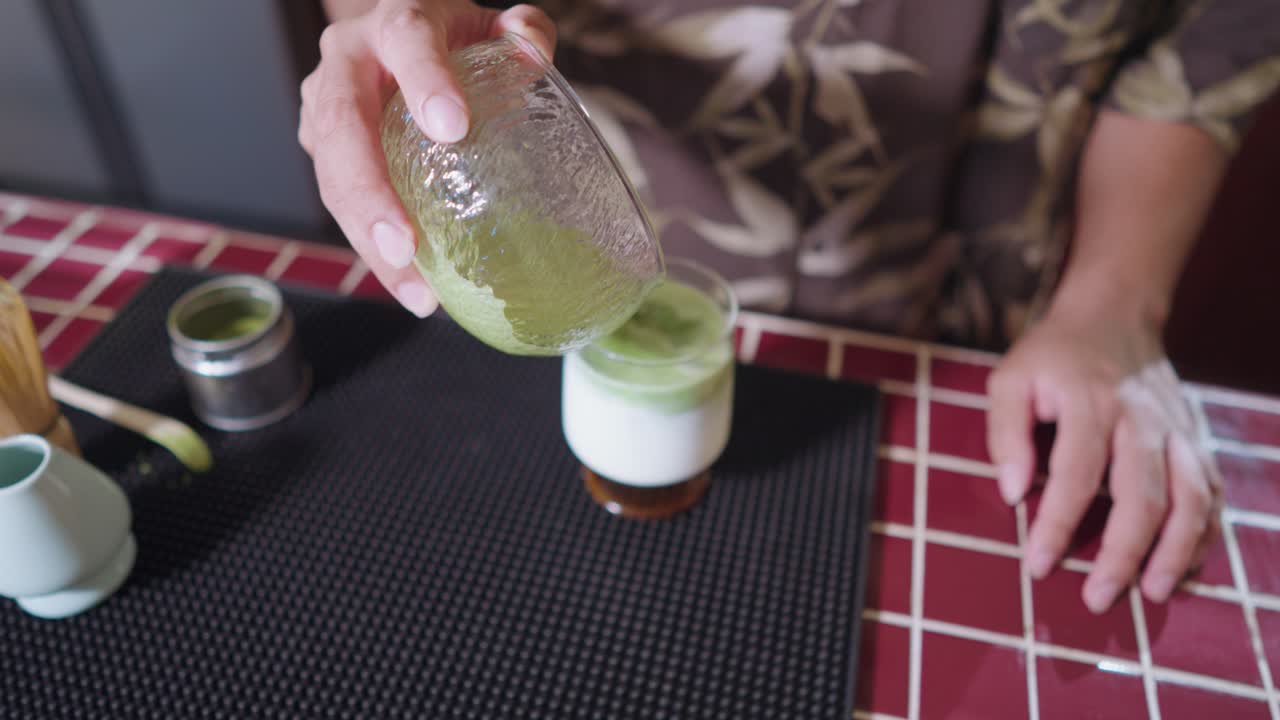 Making a Matcha Latte
