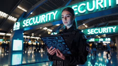 airport security officer monitoring
