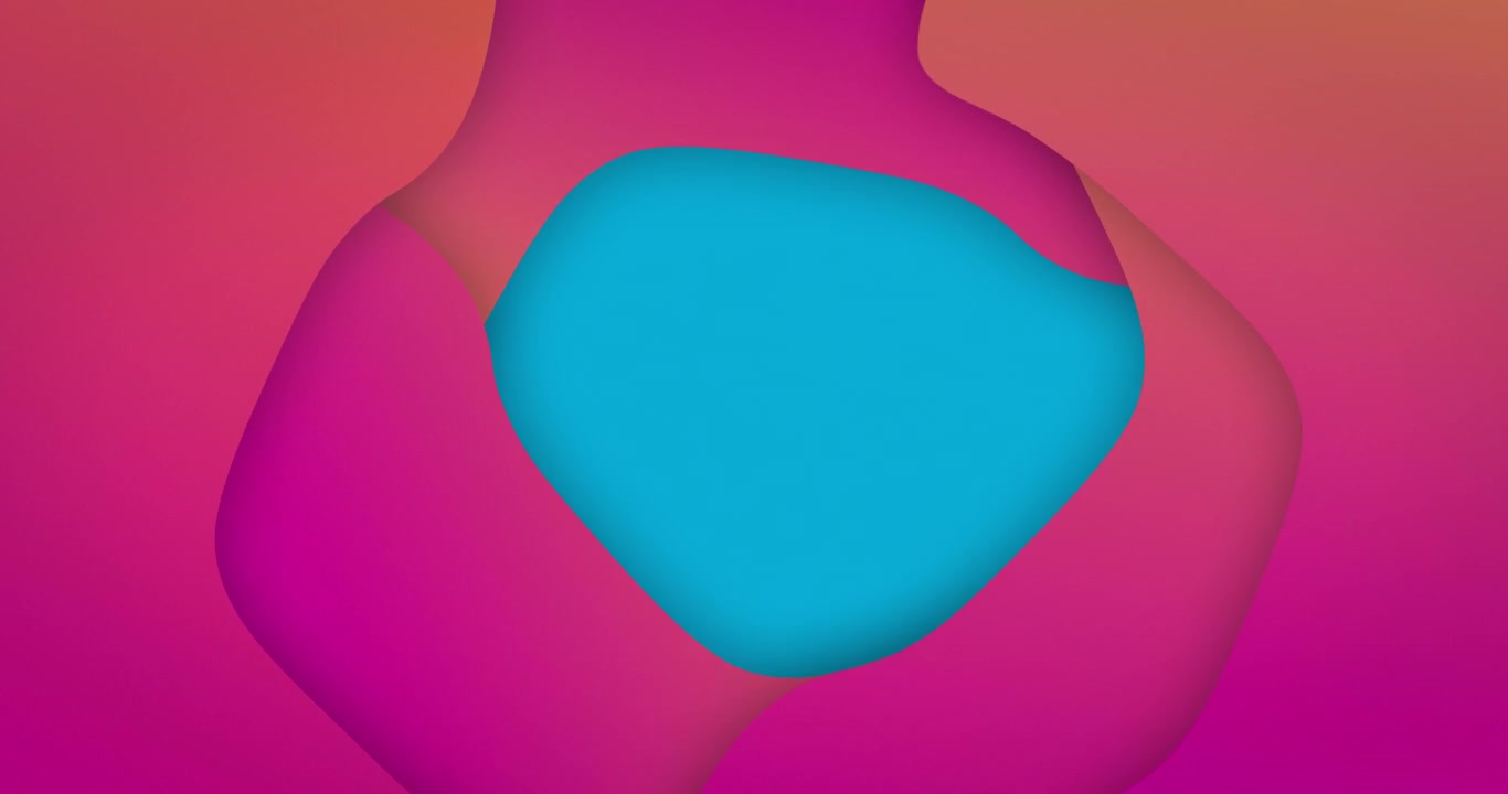 Animazione di un motivo astratto a strati rosa che si muove su uno sfondo blu