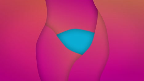 animación de capas abstractas de color rosa que se mueven sobre un fondo azul