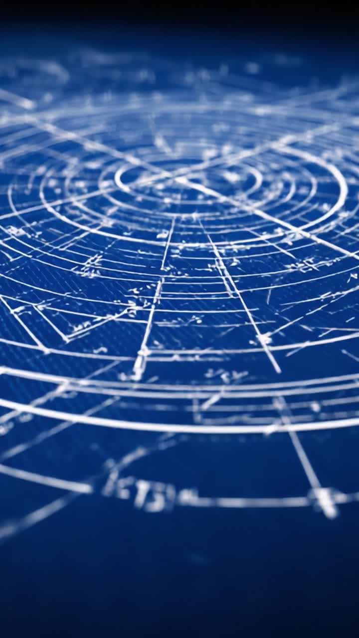 Un'esplorazione dettagliata di complessi modelli matematici e design geometrici catturati in un accattivante sfondo blu