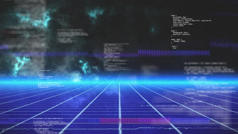 animation of diverse data in digital space with clouds