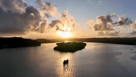 sunset river at itacare in bahia brazil