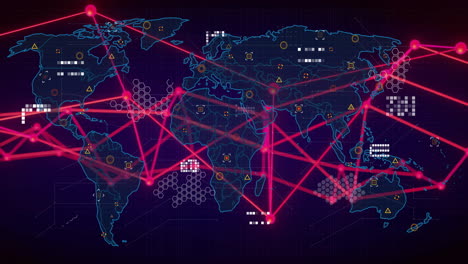 animación del procesamiento de datos científicos sobre un fondo oscuro