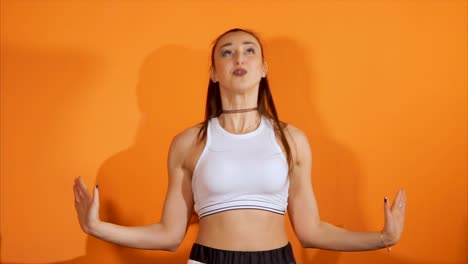 woman performing street dance poses