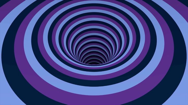 Spirale astratta con schema di colori blu e viola