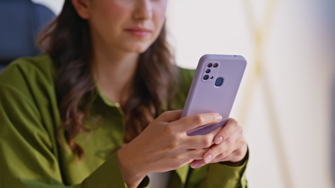 A woman using a smartphone