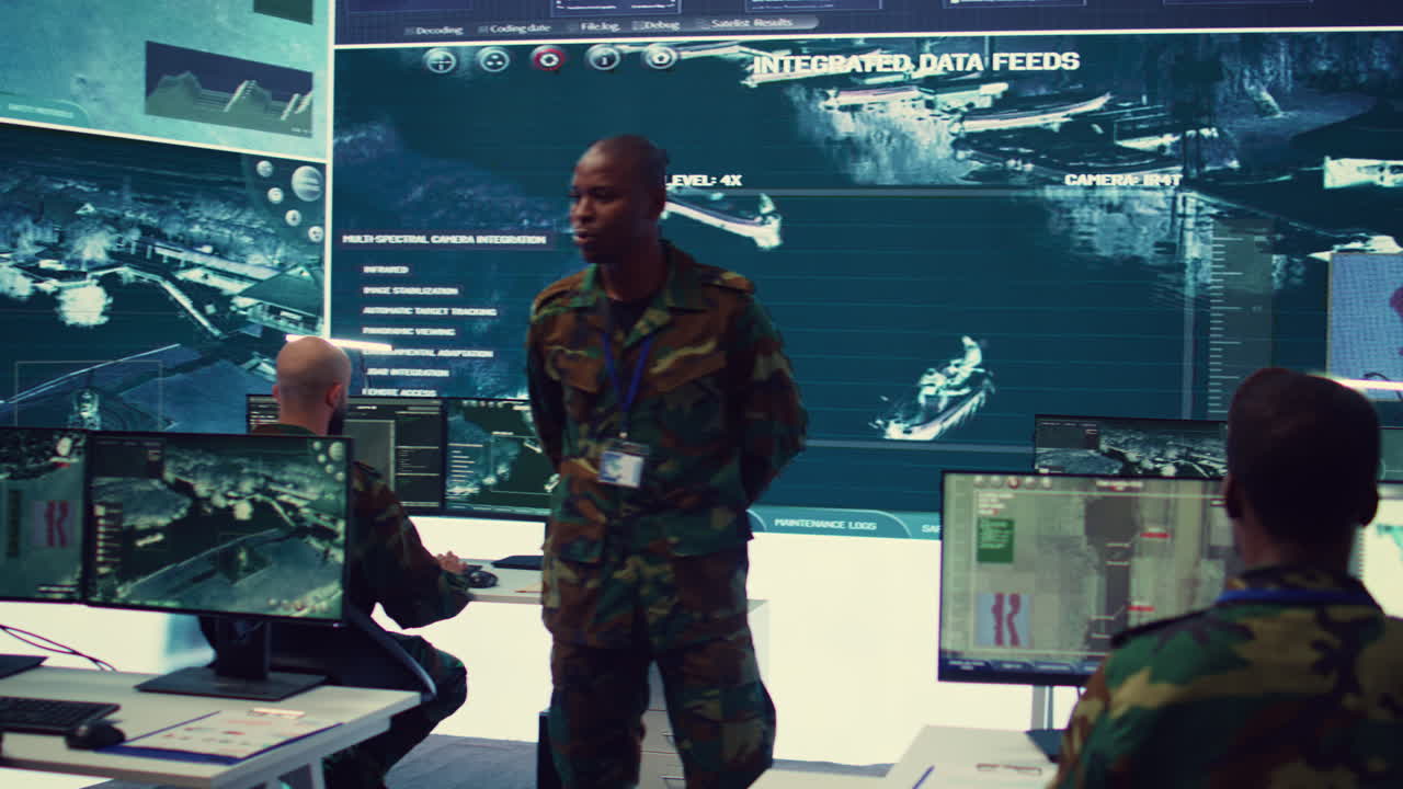 capitán de pelotón encargado de la vigilancia y las operaciones de seguridad con la tripulación