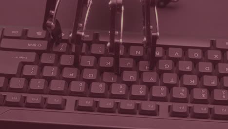 robot escribiendo en un teclado