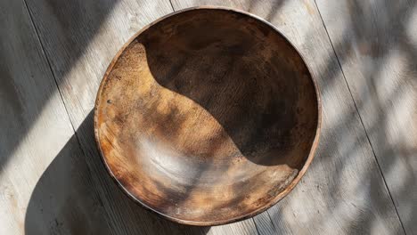 wooden bowl on a table