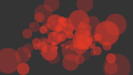 círculos rojos flotantes belleza etérea en negro