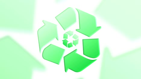 recycling background, rotating recycle symbols loop