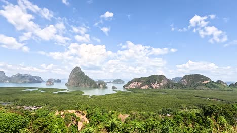 panoramic landscape of lush greenery and islands