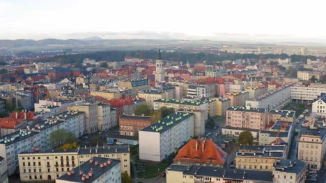 swidnica city drone point of view