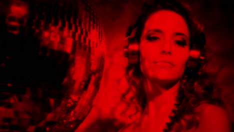 woman red filter 4k 02