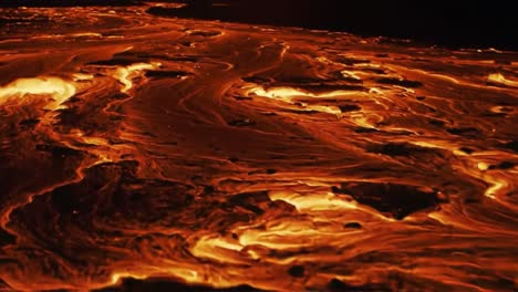 majestic flow of lava: a stunning transformation from liquid fire to fiery landscape captured in two dynamic frames