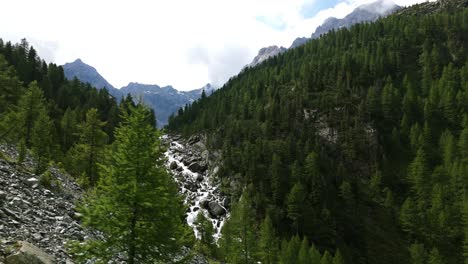 val ventina in valmalenco valley in summer season