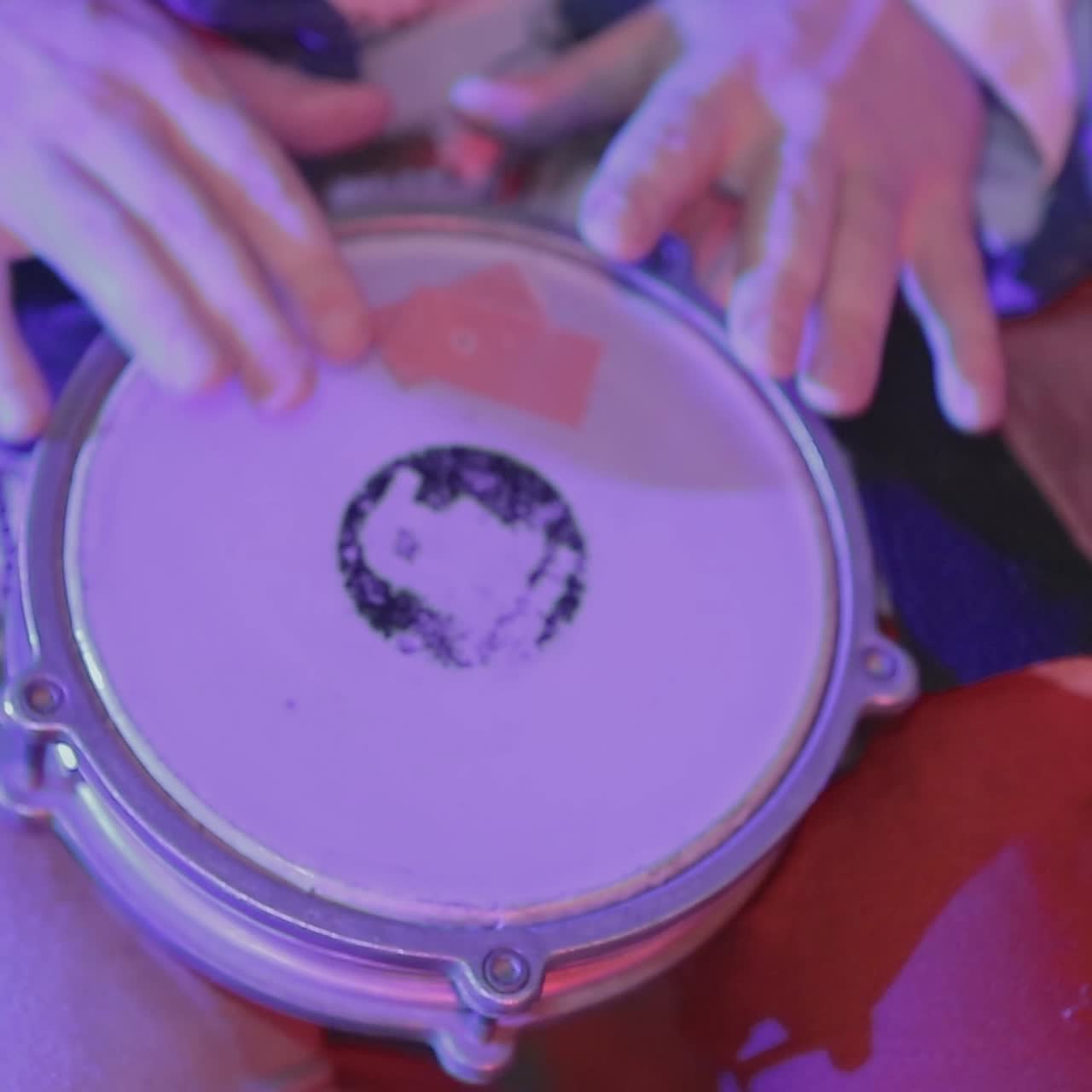 Medieval Musician Playing The Drums