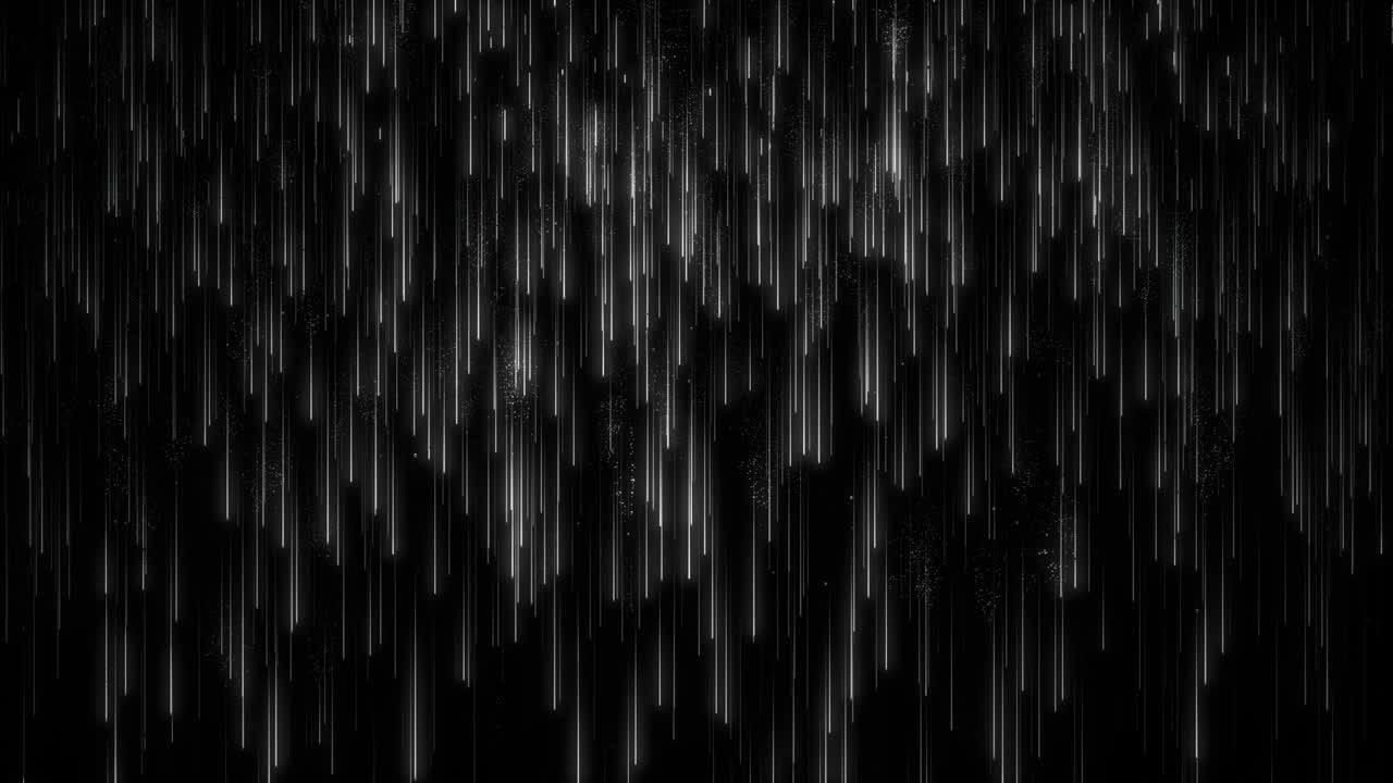 Elegant White Cascading Line Light Streak and Dust Looping Background