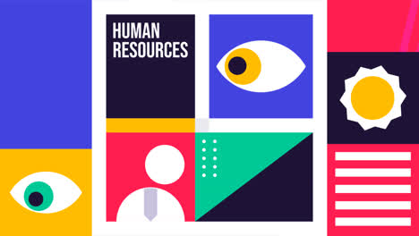 motion graphic of flat design human resources instagram post