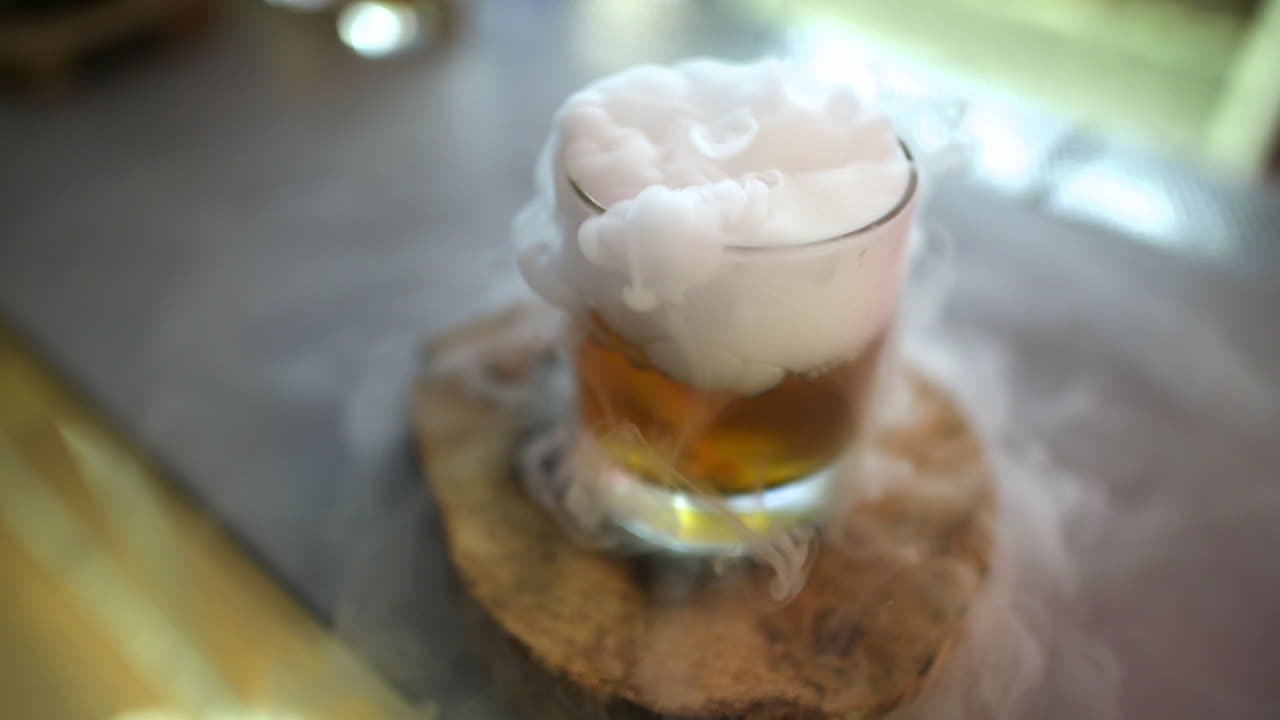 Whiskey Drink with Dry Ice