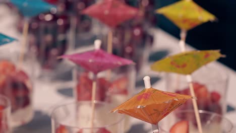 fresh cocktails are on the table on the beach