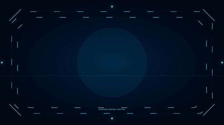 Futuristic Digital HUD Interface with Scanning Motion