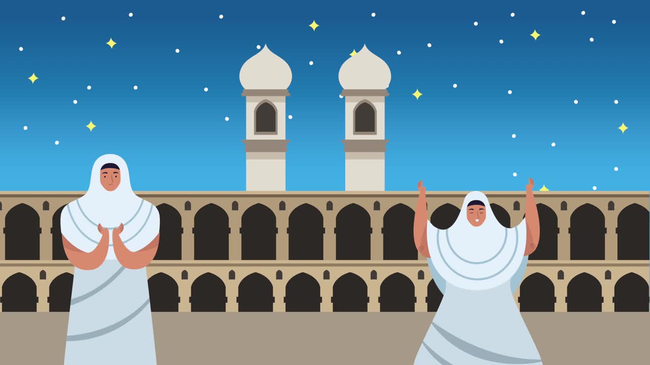 hajj mabrour celebrando con las mujeres orando