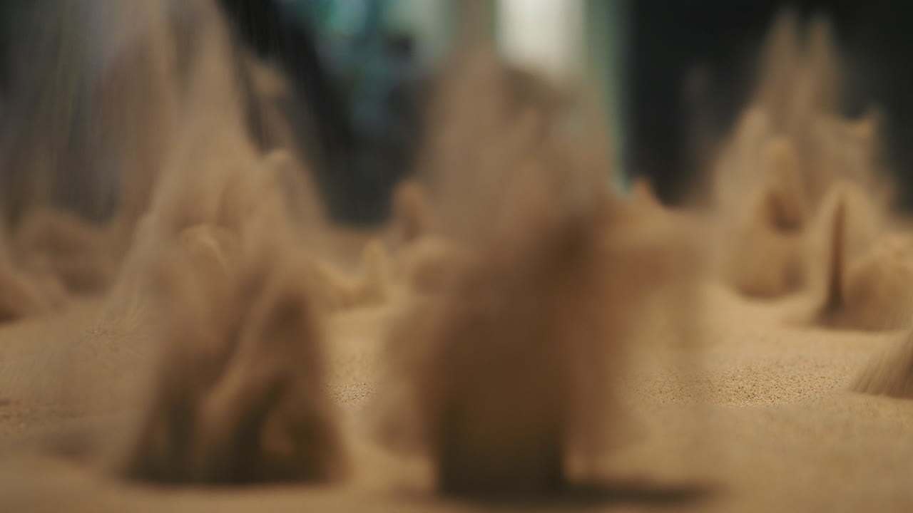 추상적 인 모래 형성: 기묘 한 모래 패턴 의 근접적 인 시각