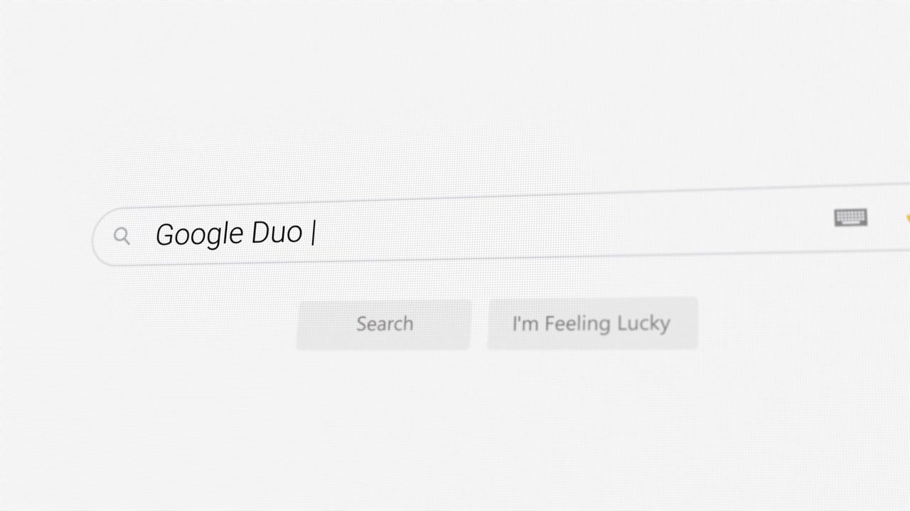 Ricerca di Google Duo sul browser Internet