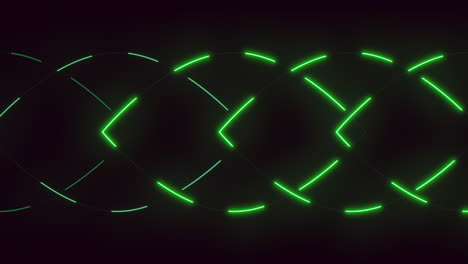 glowing green zigzag pattern against a black background