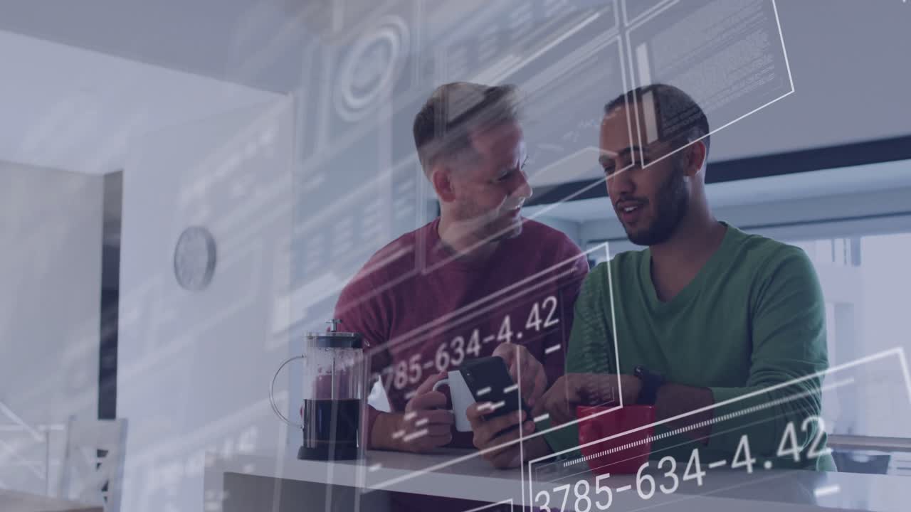 Animation of data processing over diverse gay men using smartphone