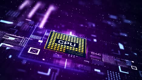 cpu binaria de 4k en una placa electrónica