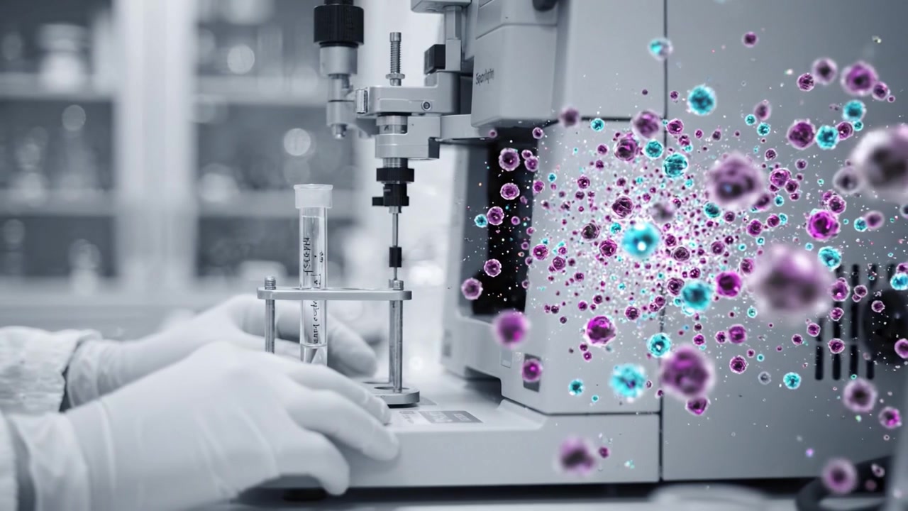 Innovative Laboratory Technology: Exploring the Intricate World of Particles with Advanced Equipment and Professional Handling in a Scientific Environment