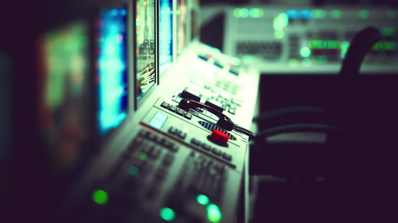 sala de control de la central eléctrica vacía