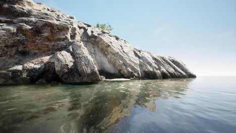 rocky coastline with calm water