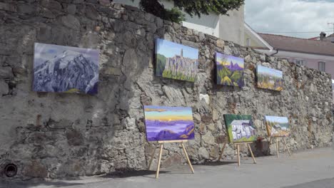 picturesque landscape paintings on display